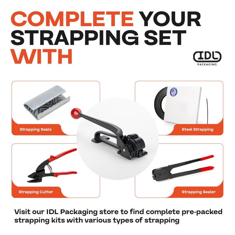 IDL Packaging S-290 Steel Strapping Tensioner for 3/8" to 3/4" Width Strapping - Heavy-Duty Banding Tool for High Tensile Packaging - Feedwheel Strapping Tool with Long Service Life - Image 4